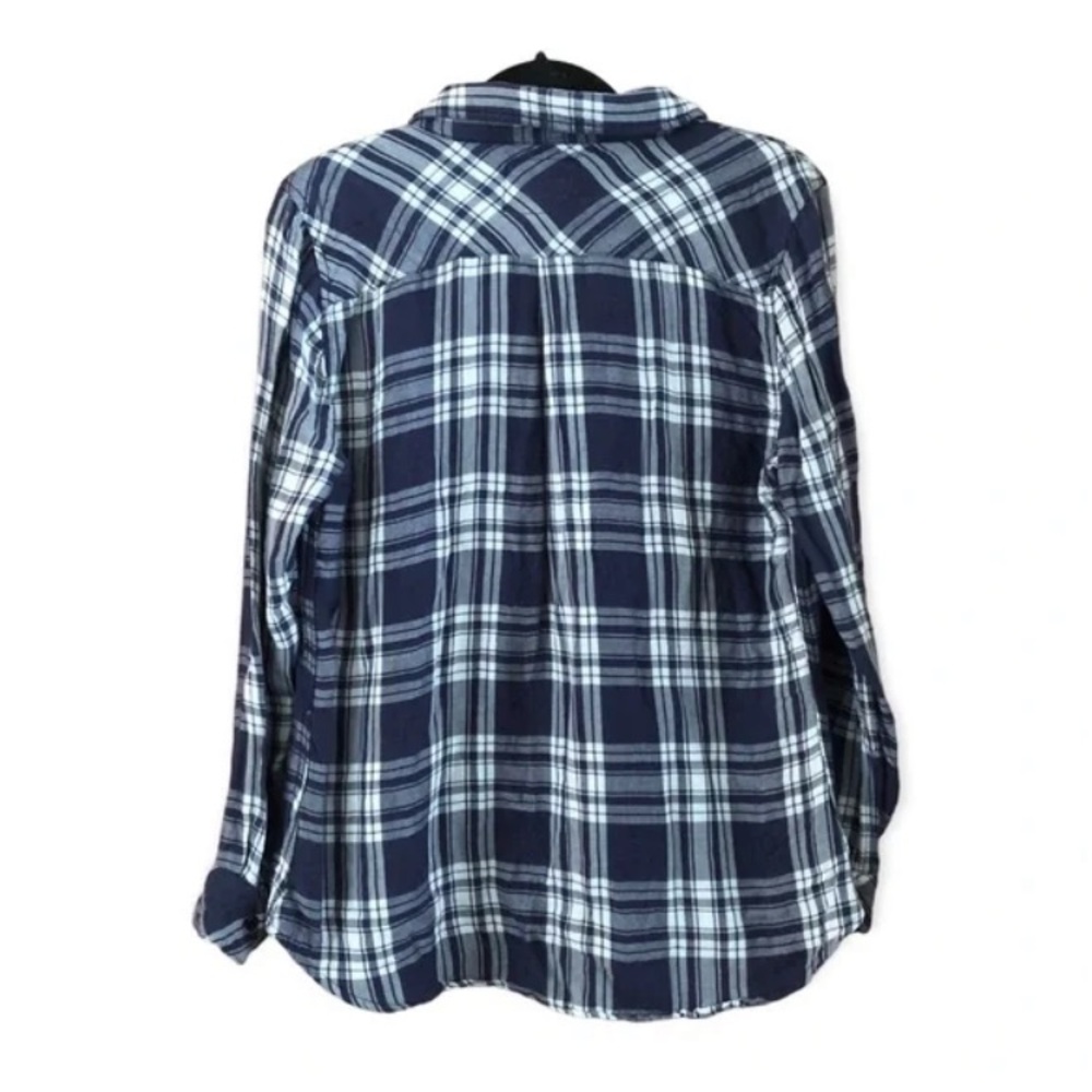 Rails Navy and White Plaid Button Down Shirt - Picture 2 of 9